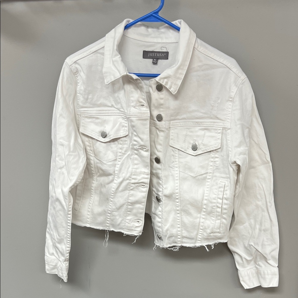 Just USA Women's Off-White Denim Jacket